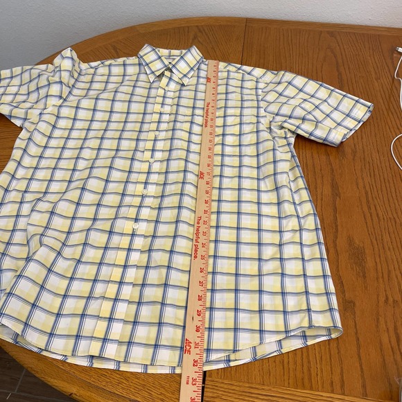 Jo A. Bank checked Shirt Men Sz L slightly used - Picture 3 of 6
